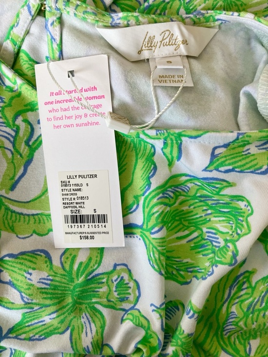 Lilly Pulitzer Shaw Dress Size S Daffodil Hill Floral Resort Short Sleeves - Picture 8 of 13